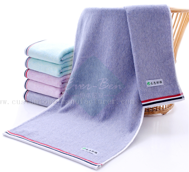 China Custom royal velvet towels Bulk Wholesale Oversized Purple Beige Bamboo Luxury Sweat Towels Exporter for Brazil Argentina Chile Africa Mexico Peru